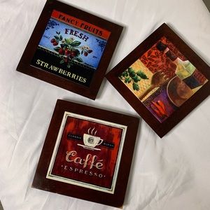 Decorative Coasters Set of 3